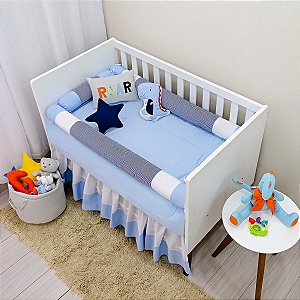 KIT DE BERCO BALU BABY ROLO - BARNEY AZUL