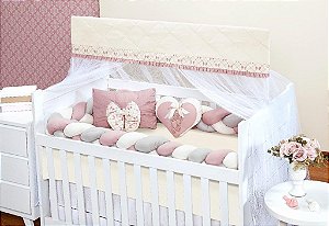 KIT DE BERCO BALU BABY TRANÇA - BAILARINA ROSE