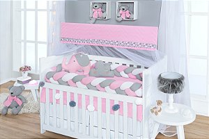 KIT DE BERCO BALU BABY TRANÇA - TUTTI ROSA