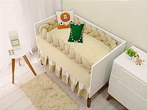 KIT DE BERCO BALU BABY TRANÇA - SAVANA BEGE