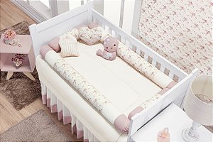 KIT DE BERCO BALU BABY ROLO - JARDIM ROSE