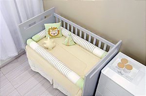KIT DE BERCO BALU BABY ROLO - TRIBO DO LEÃO VERDE