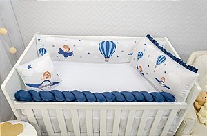 KIT DE BERCO BALU BABY SUBLIMAÇÃO - FLY MARINHO