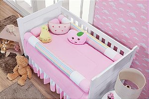KIT DE BERCO BALU BABY ROLO - SALADA ROSA