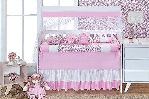 KIT DE BERCO BALU BABY ROLO - JARDIM ROSA