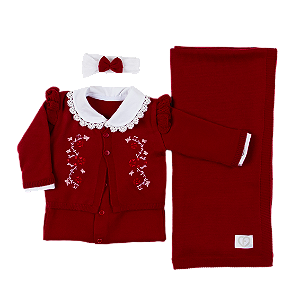 SAIDA DE MATERNIDADE FOFINHO 124004 VERMELHO