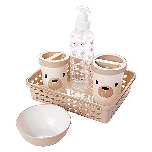 KIT HIGIENE PLASUTIL DECORA BEAR CREME