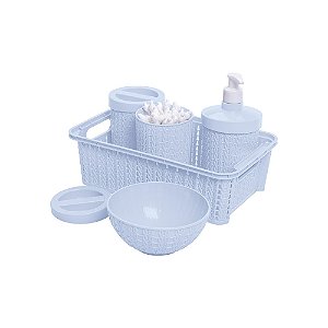 KIT HIGIENE PLASUTIL TRAMA AZUL