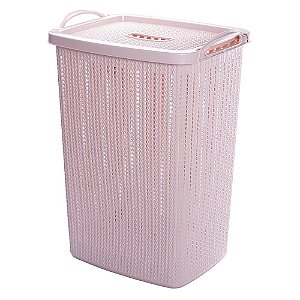 CESTO PLASUTIL TRAMA ROSA