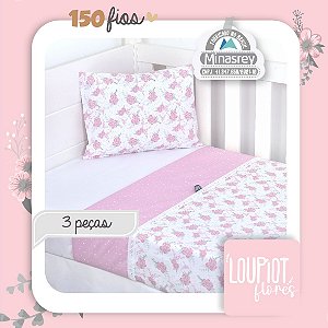 JOGO DE LENCOL LOUPIOT TEMAS 3 PÇAS - REF5200 ROSE