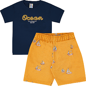 CONJUNTO PULLA BULLA 49268 MARINHO 1 ANO