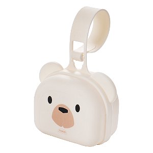 PORTA CHUPETA PLASUTIL DECORA BEAR CREME