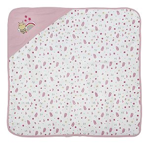TOALHA BUBLIM MALHA PLUSH JARDIM ROSA