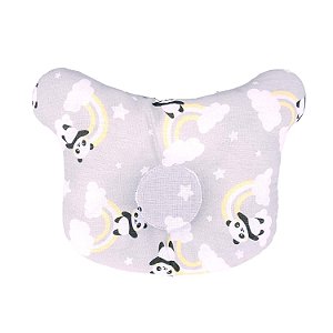TRAVESSEIRO ANATOMICO BUBLIM PETIT -PANDA CINZA