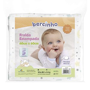 FRALDA BERCINHO ESTAMPADA NEUTRO