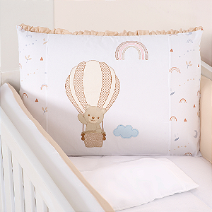 KIT DE BERCO BRUBRELEL JUJU BABY - MUNDO DOS SONHOS BEGE