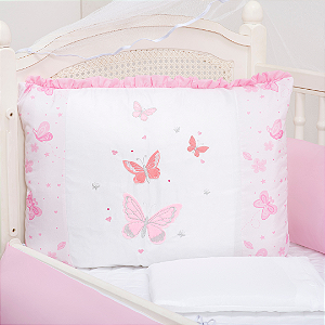 KIT DE BERCO BRUBRELEL JUJU BABY - BORBOLETA ROSA