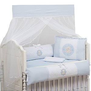 KIT DE BERCO BRUBRELEL ENCANTO BEBE URSO AZUL