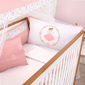 KIT DE BERCO BRUBRELEL AFETO DELICADEZA ROSE
