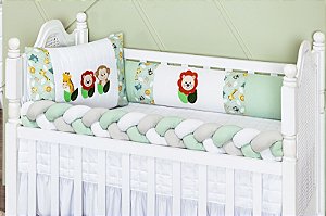 KIT DE BERÇO TIQUINHO GOLD - AMIGUINHOS DA FLORESTA VERDE