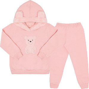 MOLETOM PULLA BULLA 50231 ROSA 3 ANOS