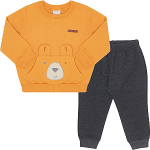 MOLETOM PULLA BULLA 50167 OCRE MEDIO