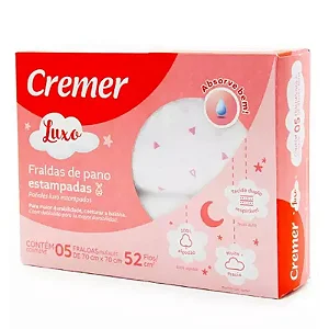 FRALDA CREMER LUXO ESTAMPADA FEMININO