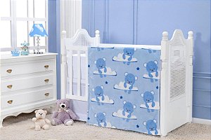 COBERTOR ETRURIA FLANNEL URSO AZUL