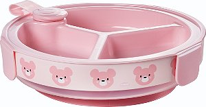 PRATO TERMICO DECORA PLASUTIL - BEAR ROSA