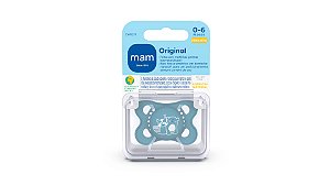 CHUPETA MAM ORIGINAL START BORRACHA NATURAL CH11211 AZUL - 0 A 6 MESES