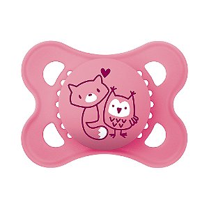 CHUPETA MAM ORIGINAL START BORRACHA NATURAL CH11212 ROSA - 0 A 6 MESES