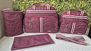 KIT BOLSA LUDY 5PCS- REF 27/28 MARSALA