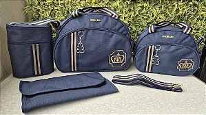 KIT BOLSA LUDY 4PCS- REF 37/38 MARINHO