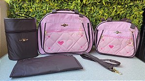KIT BOLSA LUDY 5PCS- REF45/46 ROSA