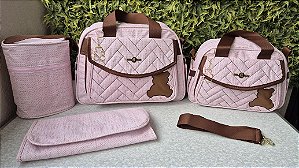 KIT BOLSA LUDY 4PCS- REF 101/102 ROSA
