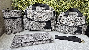 KIT BOLSA LUDY 4PCS- REF 101/102 PRETO