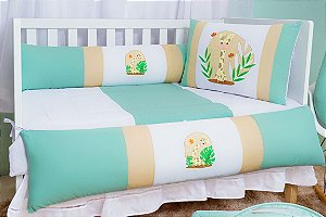 KIT DE BERÇO TIQUINHO FOFINHO - GIRAFA VERDE