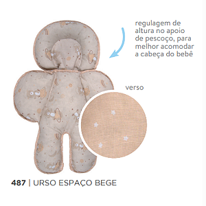 CAPA BEBE CONFORTO BUBLIM PETIT URSO ESPACO BEGE