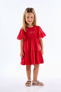 VESTIDO PULLA BULLA 50614 VERMELHO 2 ANOS
