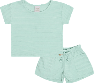 CONJUNTO PULLA BULLA 50627 VERDE AGUA 1 ANO