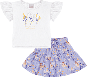 CONJUNTO PULLA BULLA 50631 BRANCO 3 ANOS