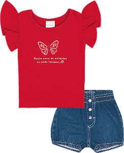 CONJUNTO PULLA BULLA 50523 VERMELHO MEDIO