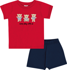 CONJUNTO PULLA BULLA 50566 VERMELHO GRANDE