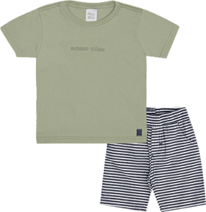 CONJUNTO PULLA BULLA 50678 VERDE 1 ANO