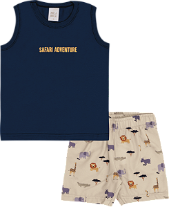 CONJUNTO PULLA BULLA 50667 MARINHO 1 ANO