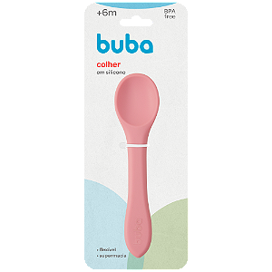 COLHER SILICONE BUBA 15643 ROSA