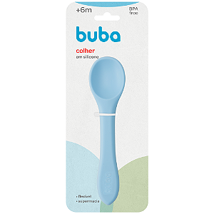 COLHER SILICONE BUBA 15642 AZUL