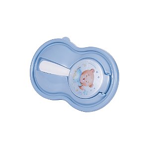 POTE PAPINHA PLASUTIL DECORA - URSO AZUL