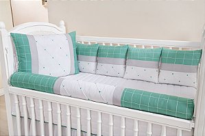 KIT DE BERÇO TIQUINHO LUXO MADRI VERDE BALSAMO