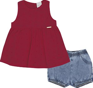 CONJUNTO PULLA BULLA 52122 VERMELHO GRANDE